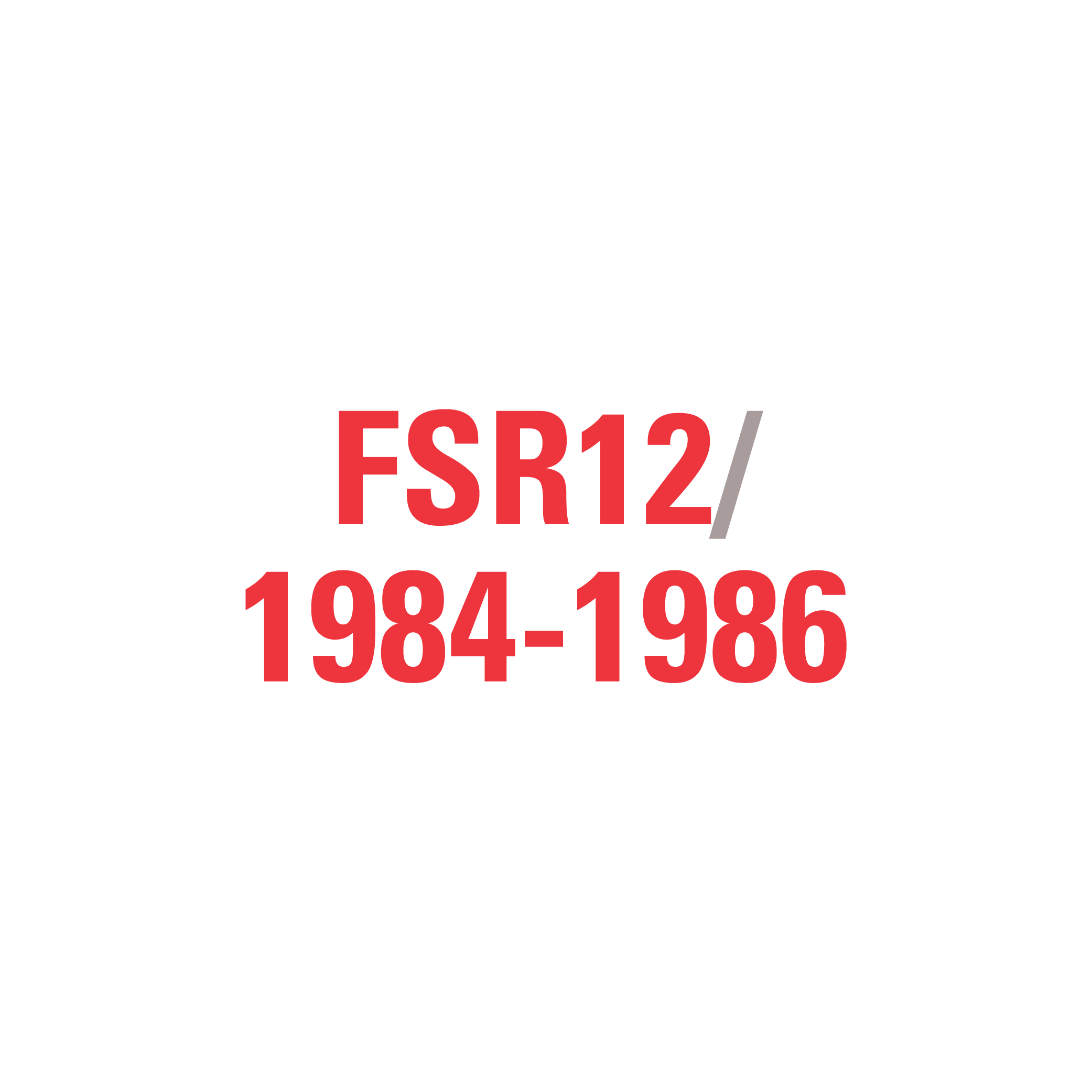 FSR12 1984-1986